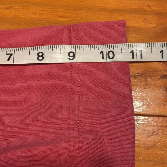 XL Structure red mauve short sleeve crew neck thick pullover shirt top - Picture 13 of 14
